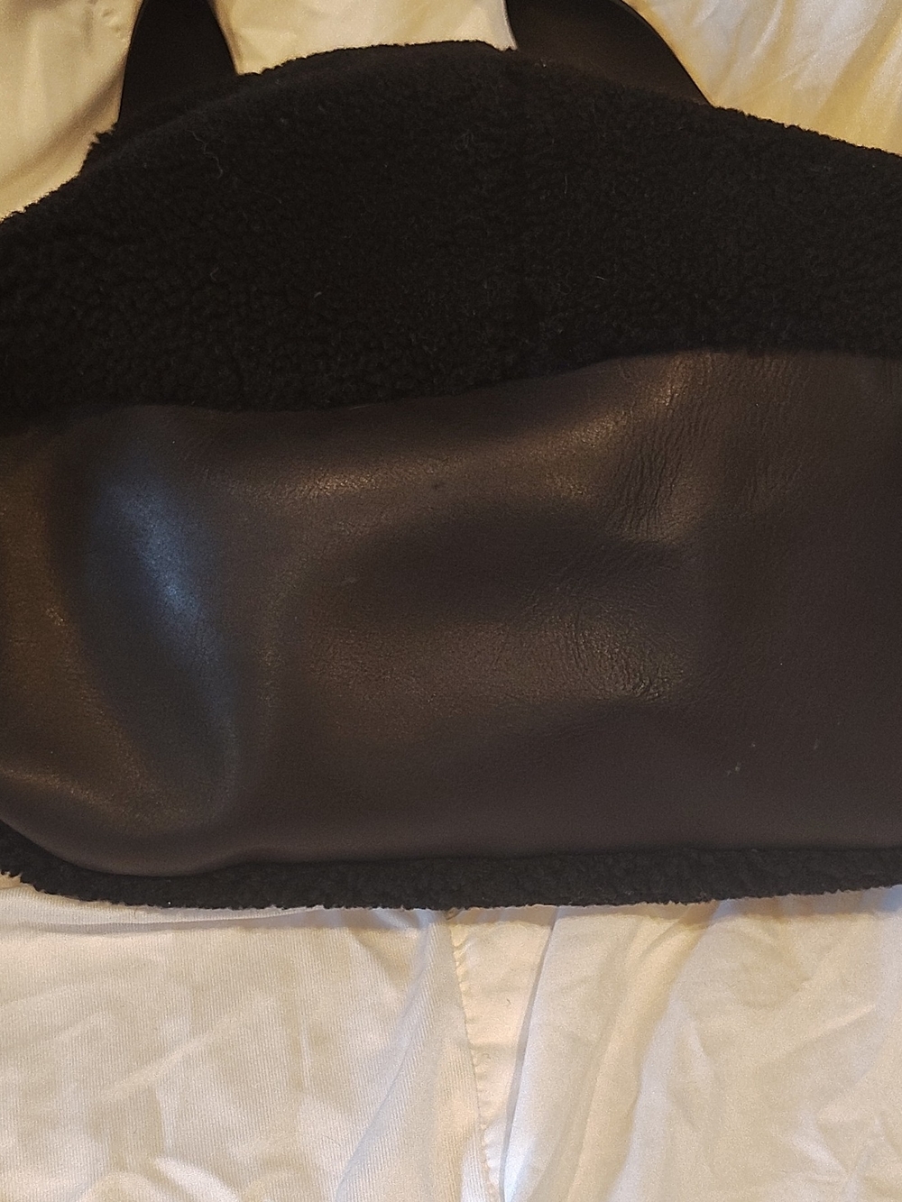 Shinola "The Runwell" Shearling/Leather Bag